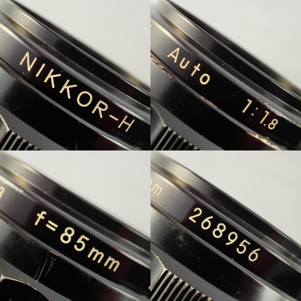 【Overhauled】 Nikon 非Ai Nikkor-H Auto 85mm F/1.8 単焦点レンズ