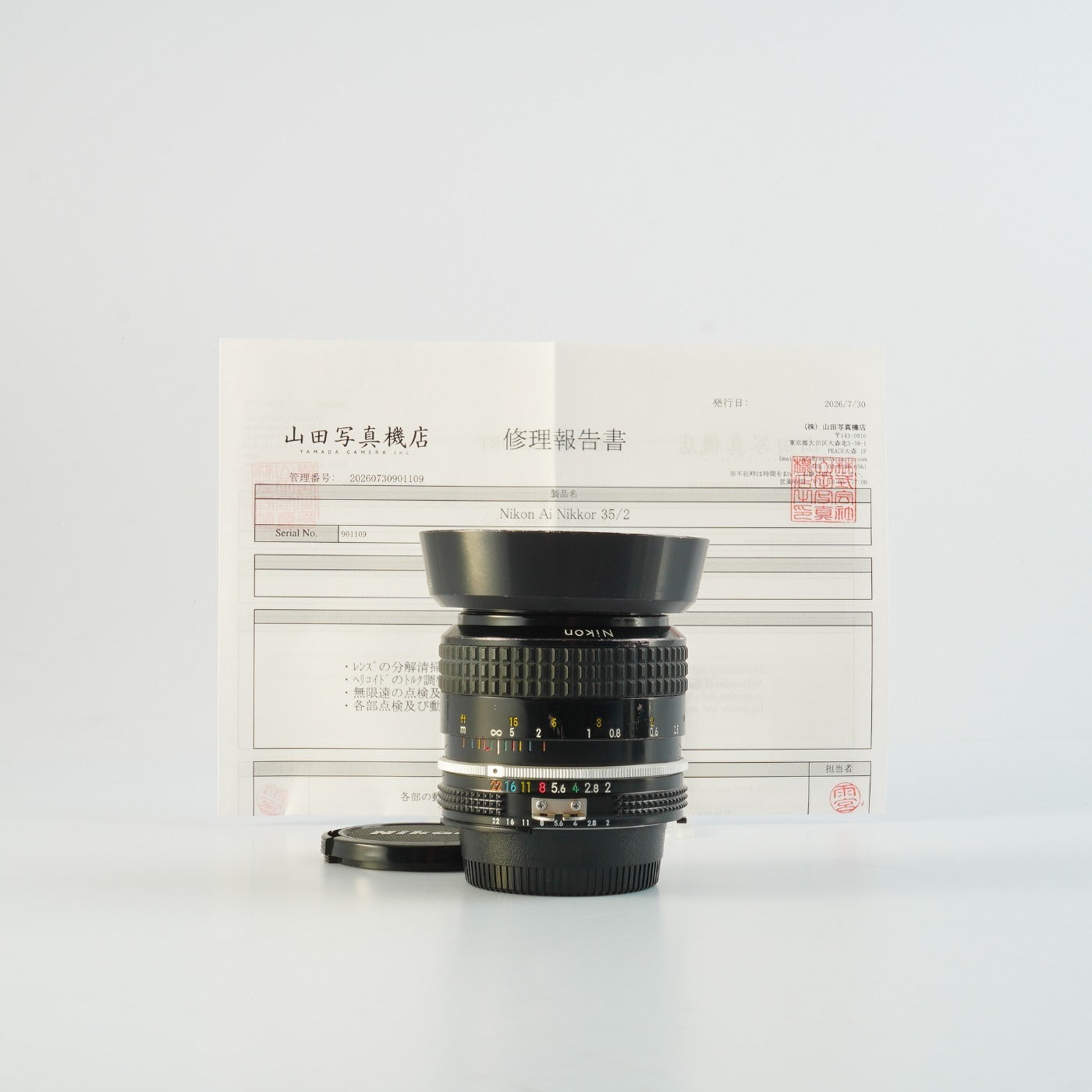 【Serviced】 Nikon Ai Nikkor 35mm F/2 単焦点レンズ