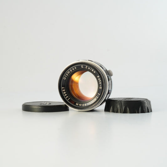 【Serviced】 OLYMPUS G.ZUIKO AUTO-S 40mm F/1.4 for PEN FT / FV / F 単焦点レンズ