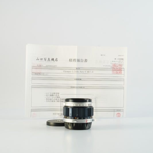 【Serviced】 OLYMPUS G.ZUIKO AUTO-S 40mm F/1.4 for PEN FT / FV / F 単焦点レンズ