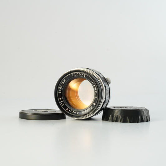 【Serviced】 OLYMPUS G.ZUIKO AUTO-S 40mm F/1.4 for PEN FT / FV / F 単焦点レンズ