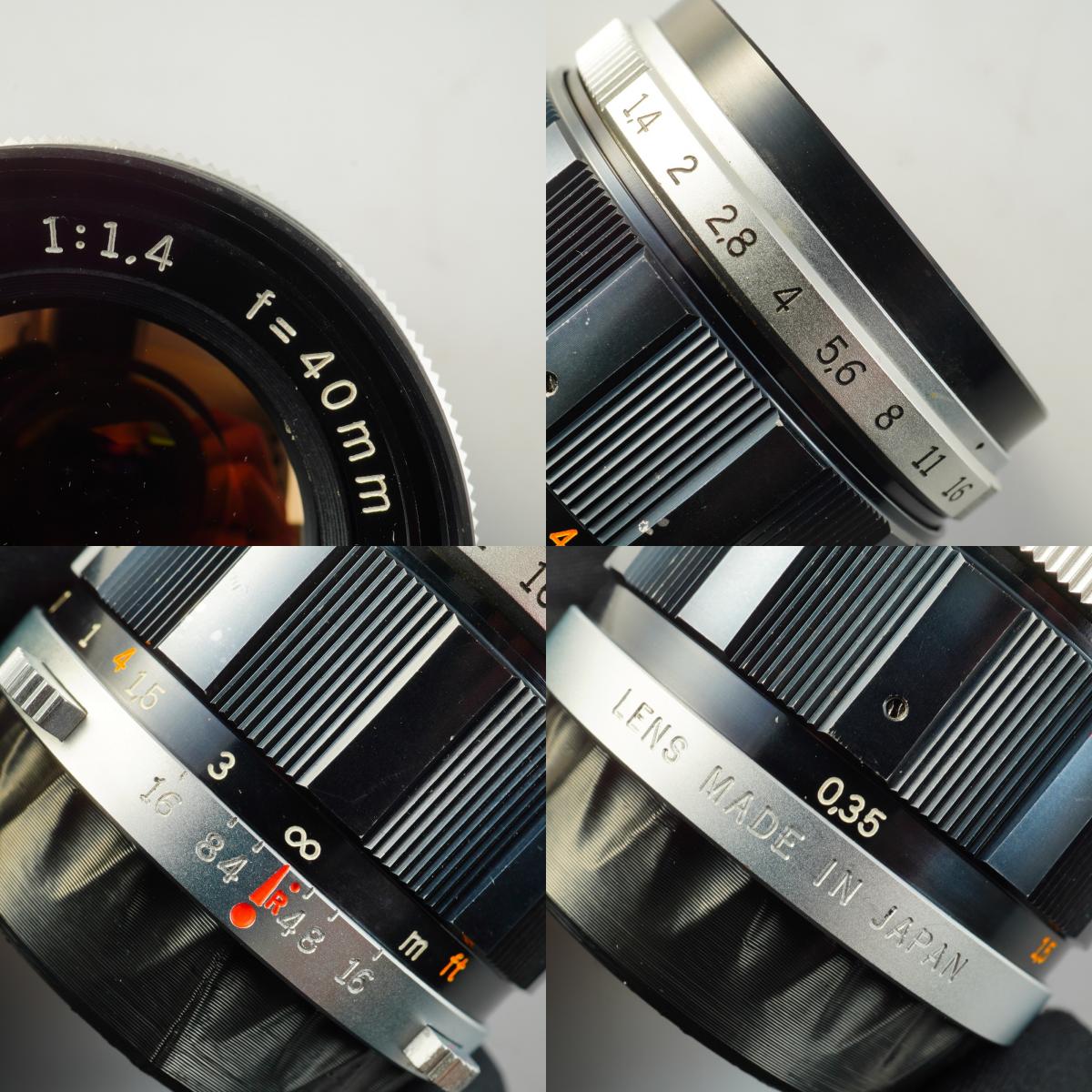 【Serviced】 OLYMPUS G.ZUIKO AUTO-S 40mm F/1.4 for PEN FT / FV / F 単焦点レンズ