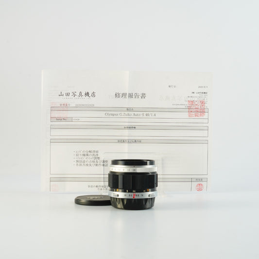 【Serviced】 OLYMPUS G.ZUIKO AUTO-S 40mm F/1.4 TTL for PEN FT / FV / F 単焦点レンズ