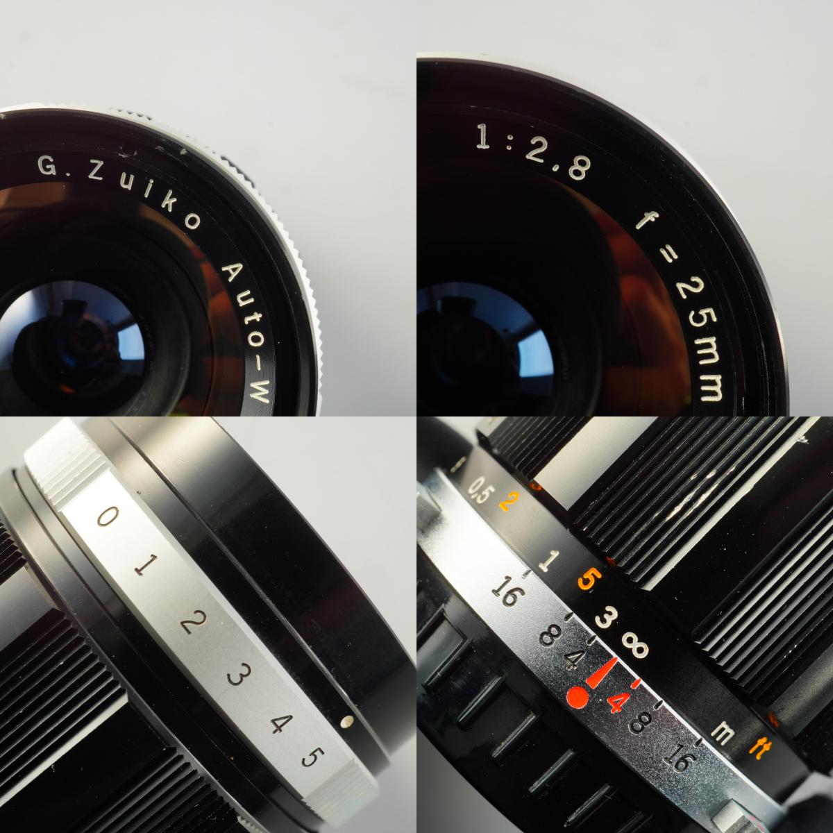 【Serviced】 OLYMPUS G.ZUIKO AUTO-W 25mm F/2.8 for PEN FT / FV / F 単焦点レンズ