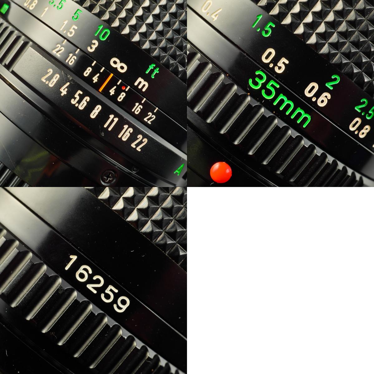 【Serviced】 Canon New FD 35mm F/2.8 単焦点レンズ
