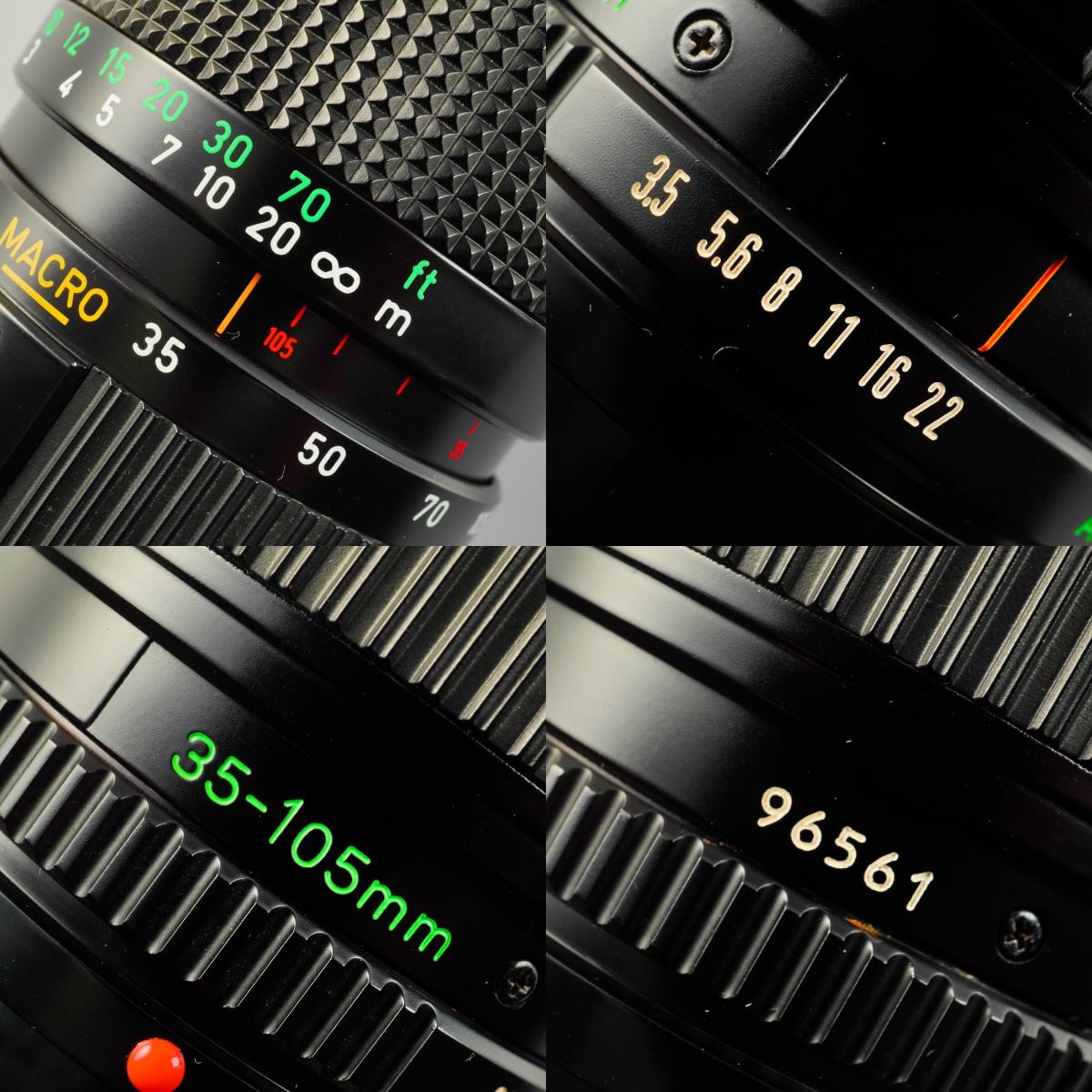 【ジャンク】 Canon New FD 35-105mm F/3.5 ズームレンズ