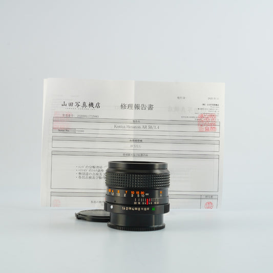 【Serviced】 Konica HEXANON AR 50mm F/1.4 単焦点レンズ