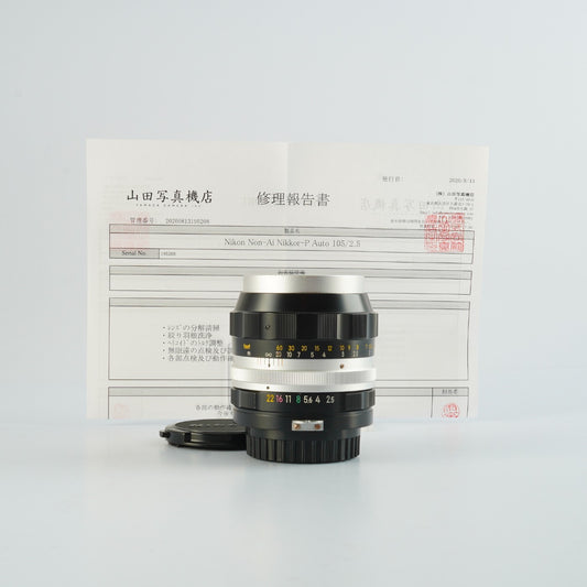 【Serviced】 Nikon 非Ai NIKKOR-P Auto 105mm F/2.5 単焦点レンズ