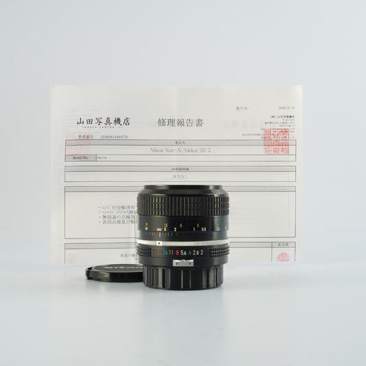 【Serviced】 Nikon 非Ai Nikkor 35mm F/2 単焦点レンズ