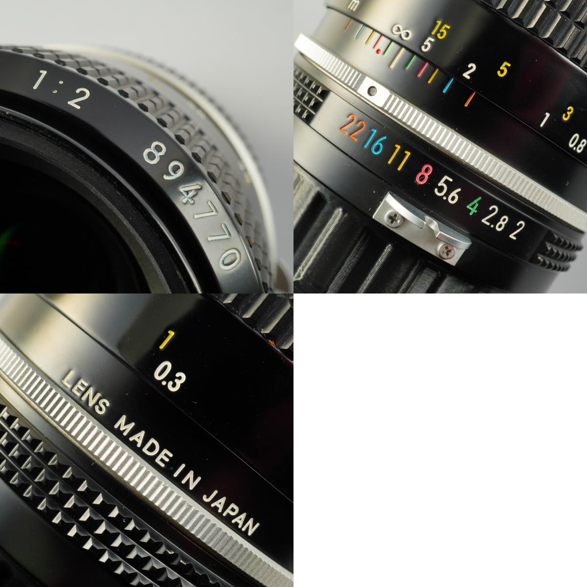 【Serviced】 Nikon 非Ai Nikkor 35mm F/2 単焦点レンズ