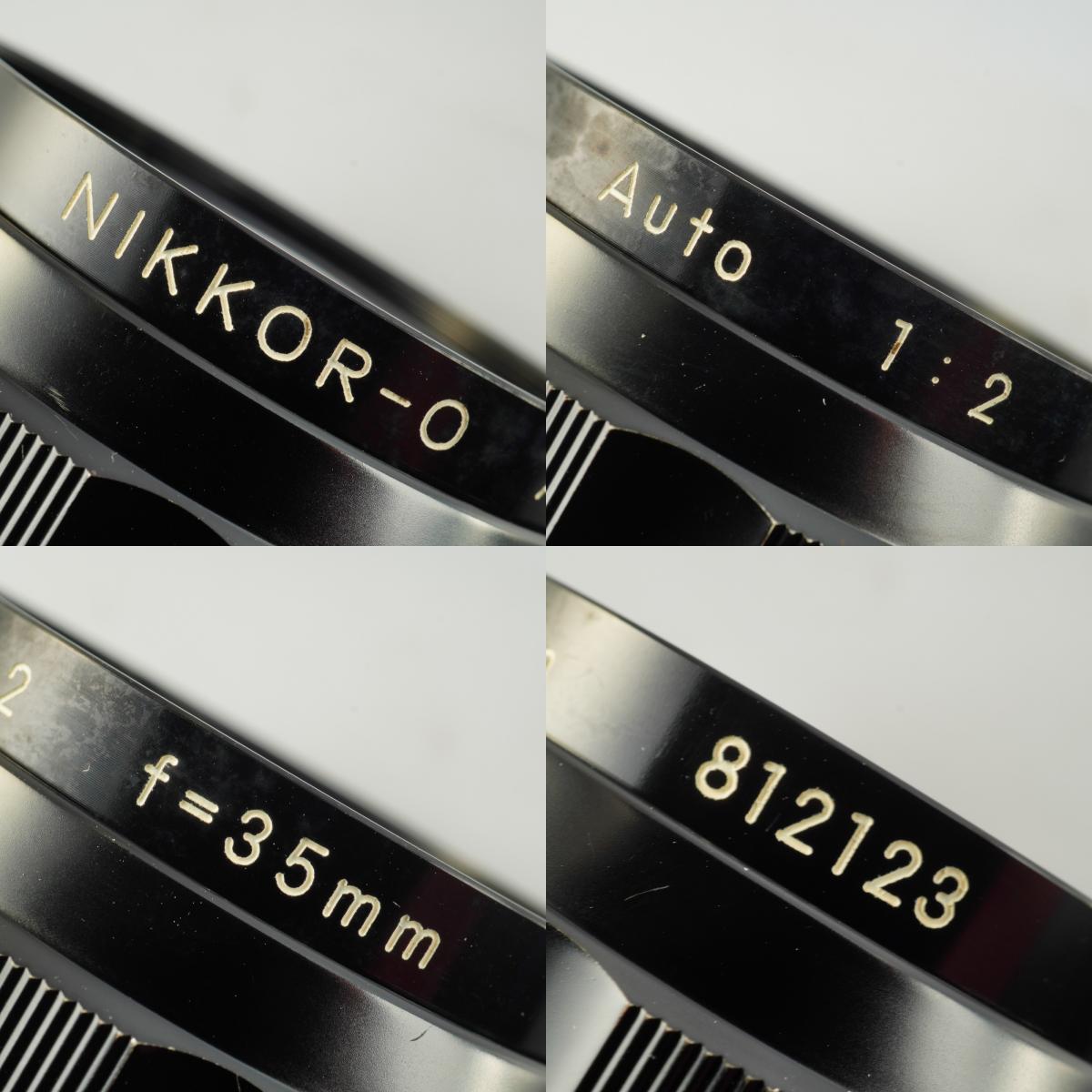 【Serviced】 Nikon 非Ai Nikkor-O Auto 35mm F/2 単焦点レンズ