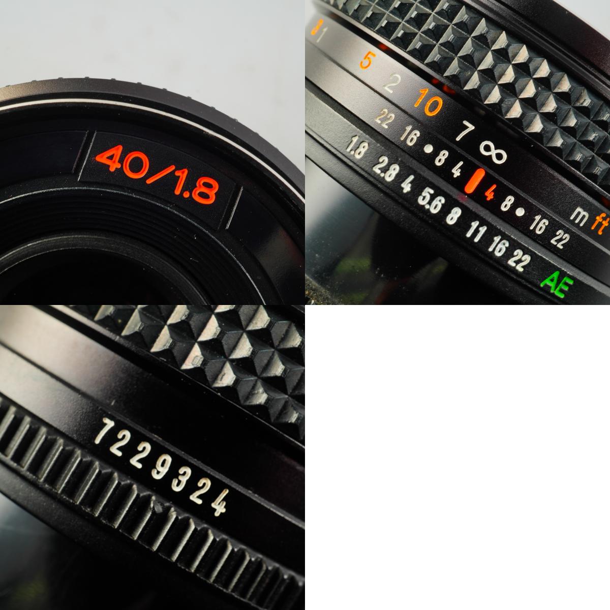 【Serviced】 Konica HEXANON AR 40mm F/1.8 単焦点レンズ