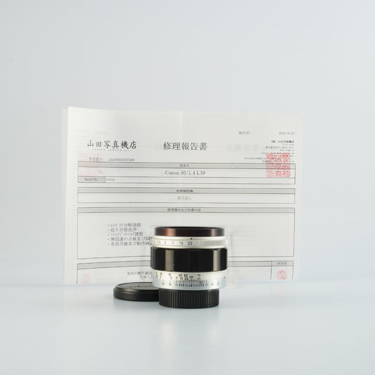 【Serviced】 Canon 50mm F/1.4 LTM 単焦点レンズ