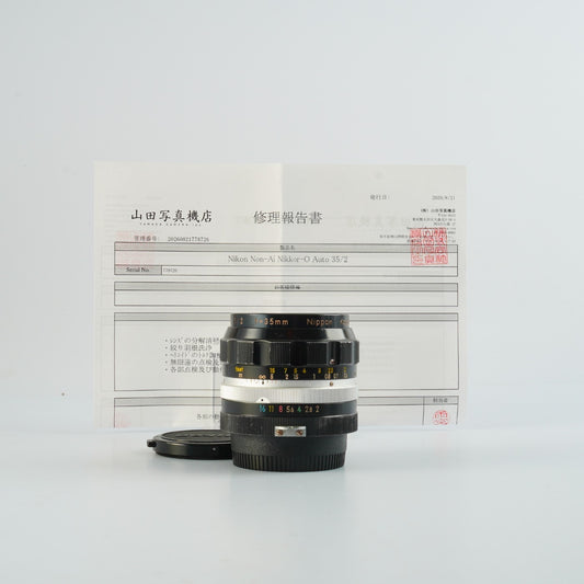 【Serviced】 Nikon 非Ai Nikkor-O Auto 35mm F/2 単焦点レンズ