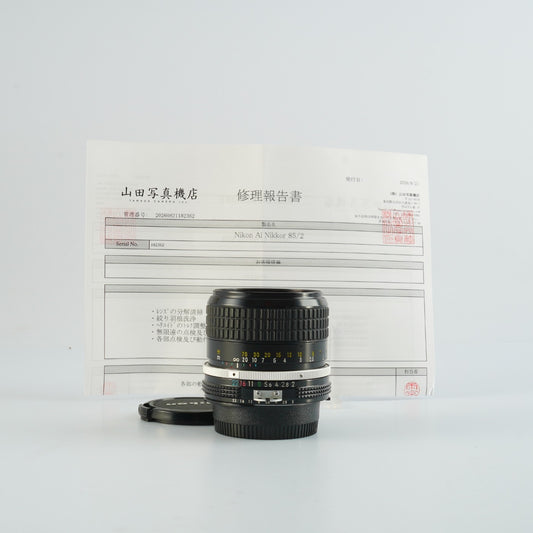 【Serviced】 Nikon Ai NIKKOR 85mm F/2 単焦点レンズ