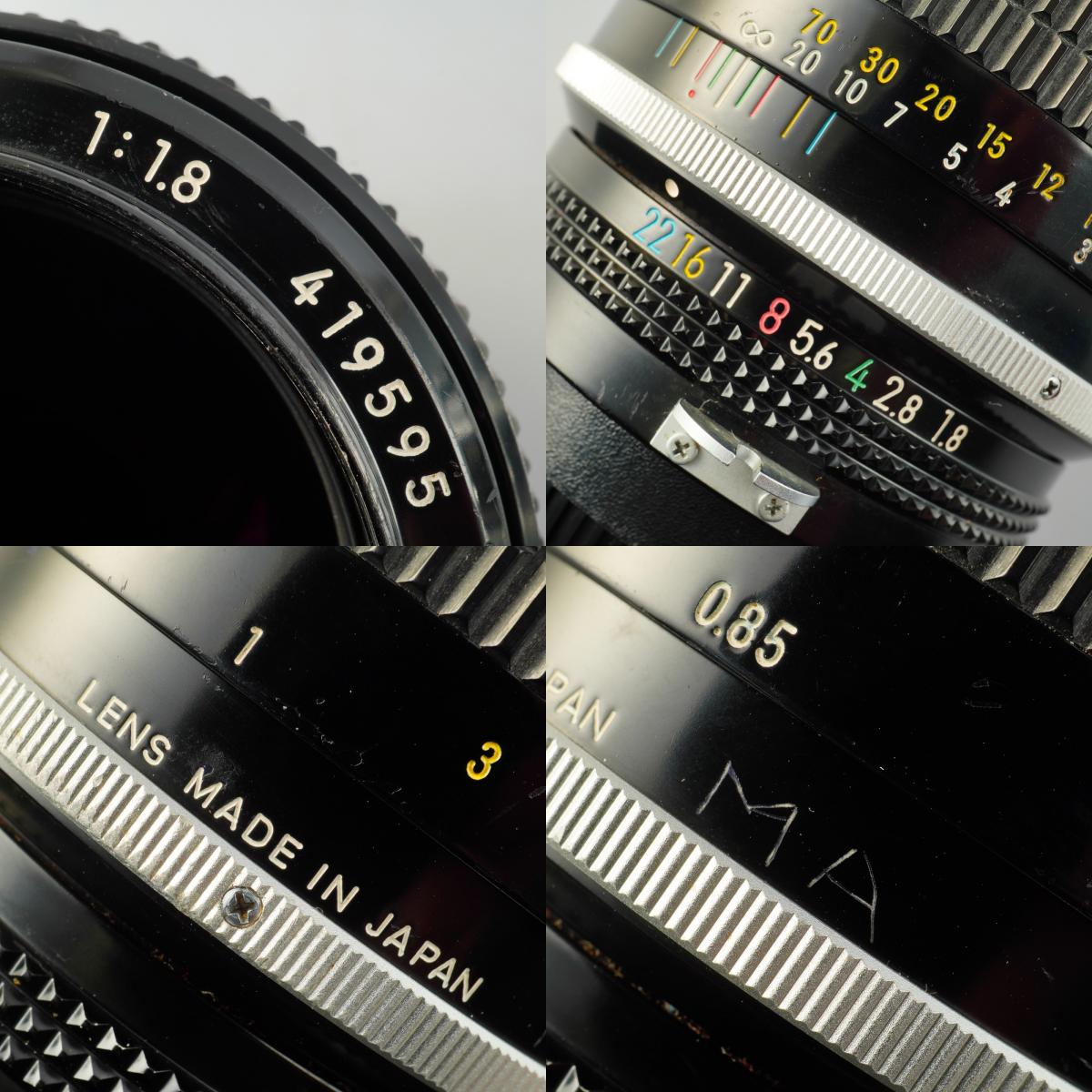 Nikon 非Ai New Nikkor 85mm F/1.8 単焦点レンズ