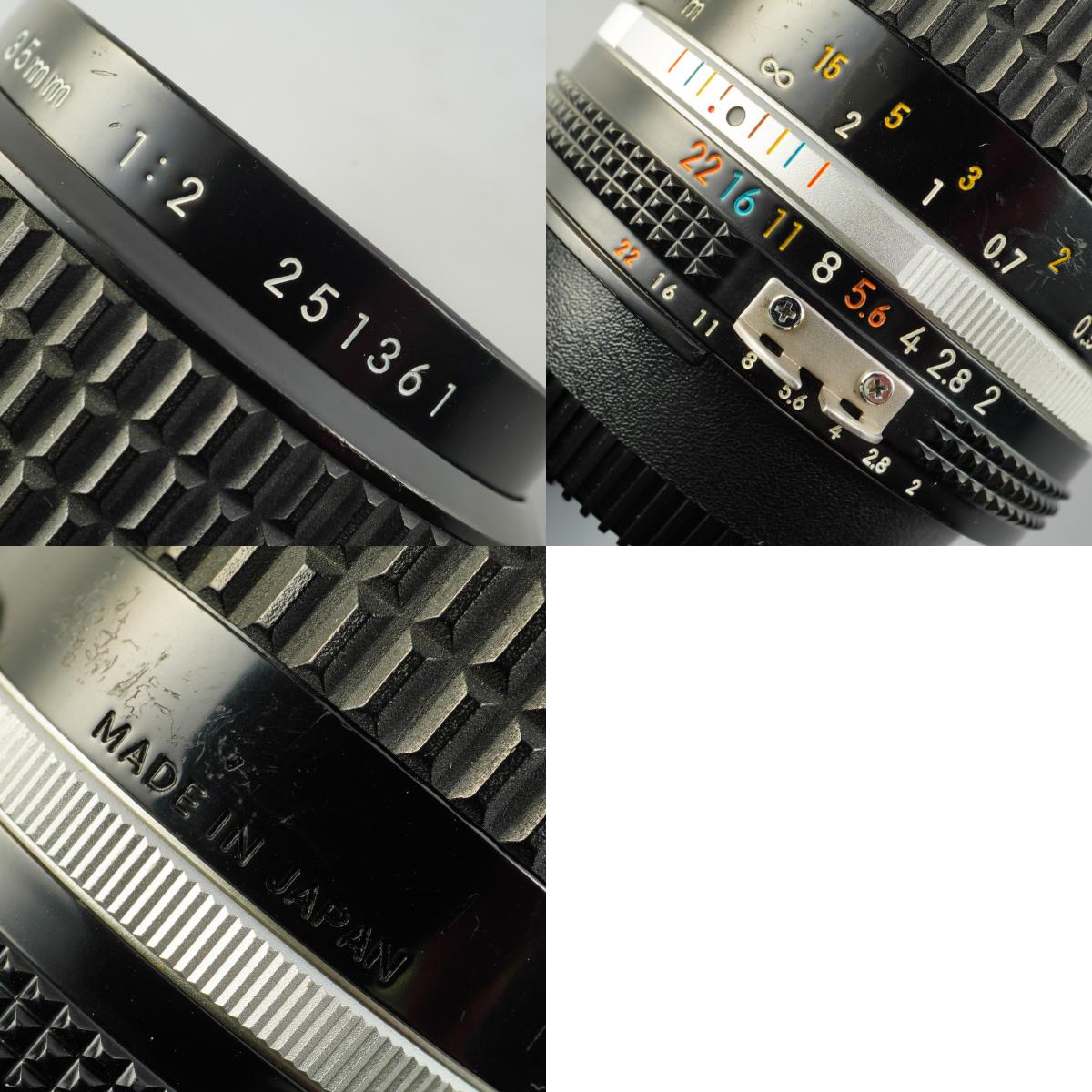 【Serviced】 Nikon Ai-S NIKKOR 35mm F/2 単焦点レンズ