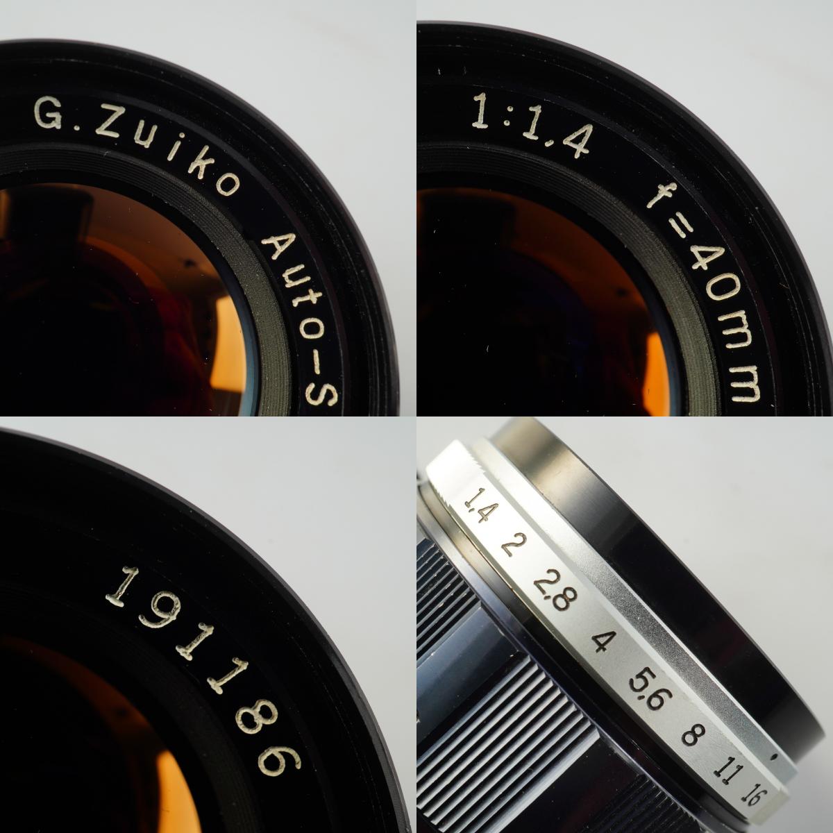 【Serviced】 OLYMPUS G.ZUIKO AUTO-S 40mm F/1.4 TTL for PEN FT / FV / F 単焦点レンズ