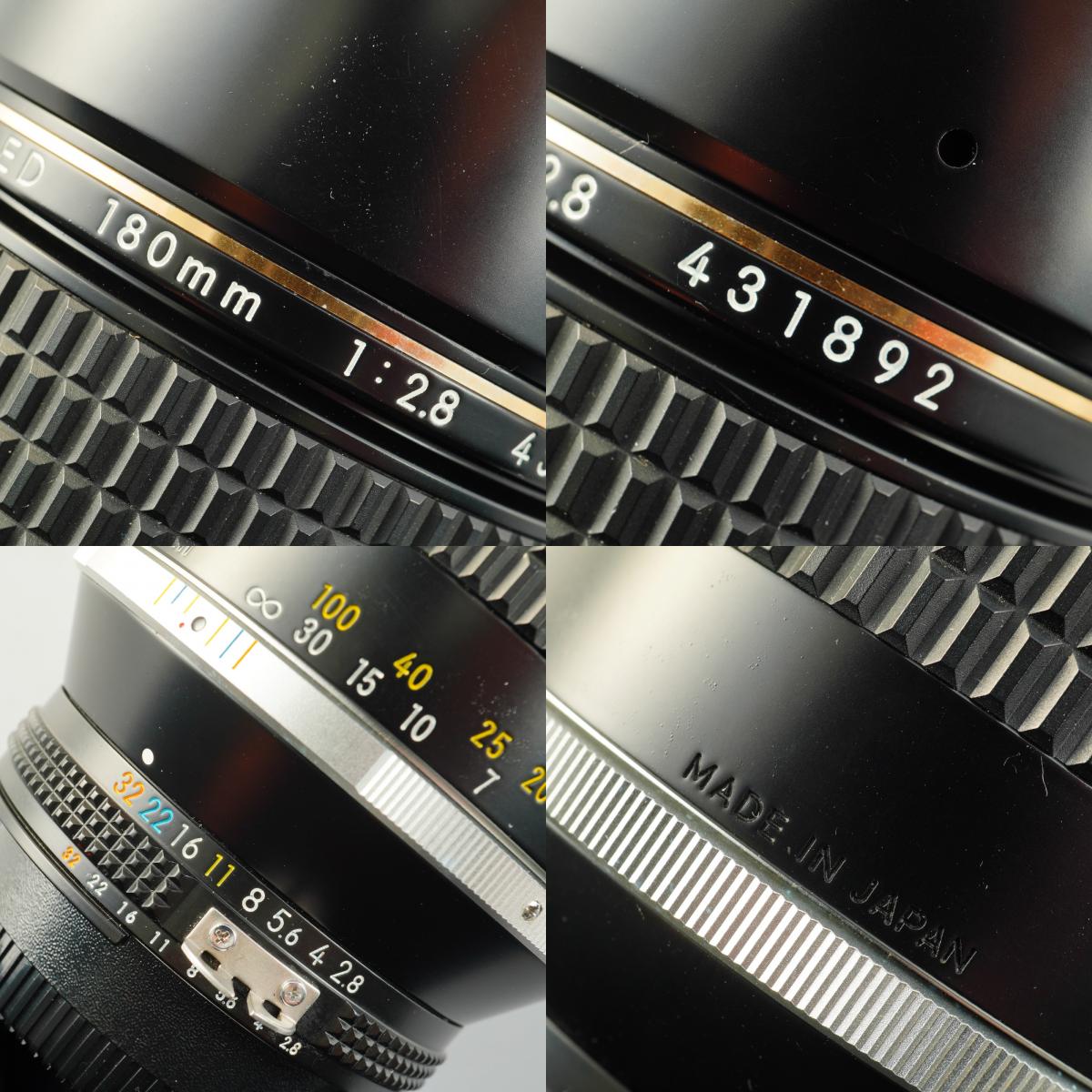 【Serviced】 Nikon Ai-S NIKKOR ED 180mm F/2.8 単焦点レンズ