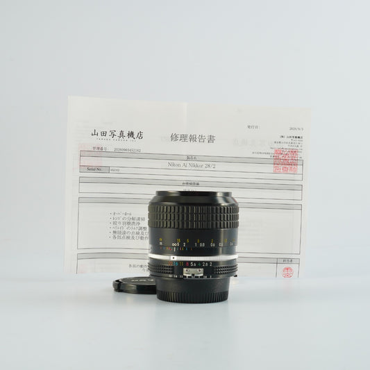 【Overhauled】 Nikon Ai NIKKOR 28mm F/2 単焦点レンズ