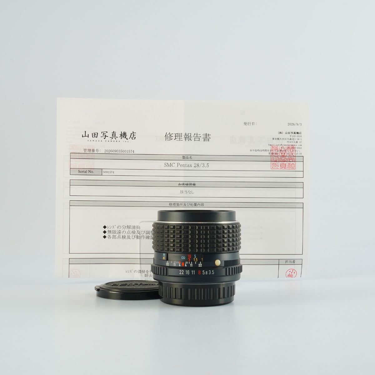 【Serviced】SMC PENTAX 28mm F/3.5 (Pentax K用) 単焦点レンズ