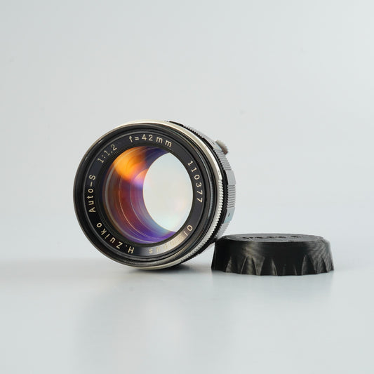 【Serviced】 OLYMPUS H.ZUIKO AUTO-S 42mm F/1.2 for PEN FT / FV / F 単焦点レンズ