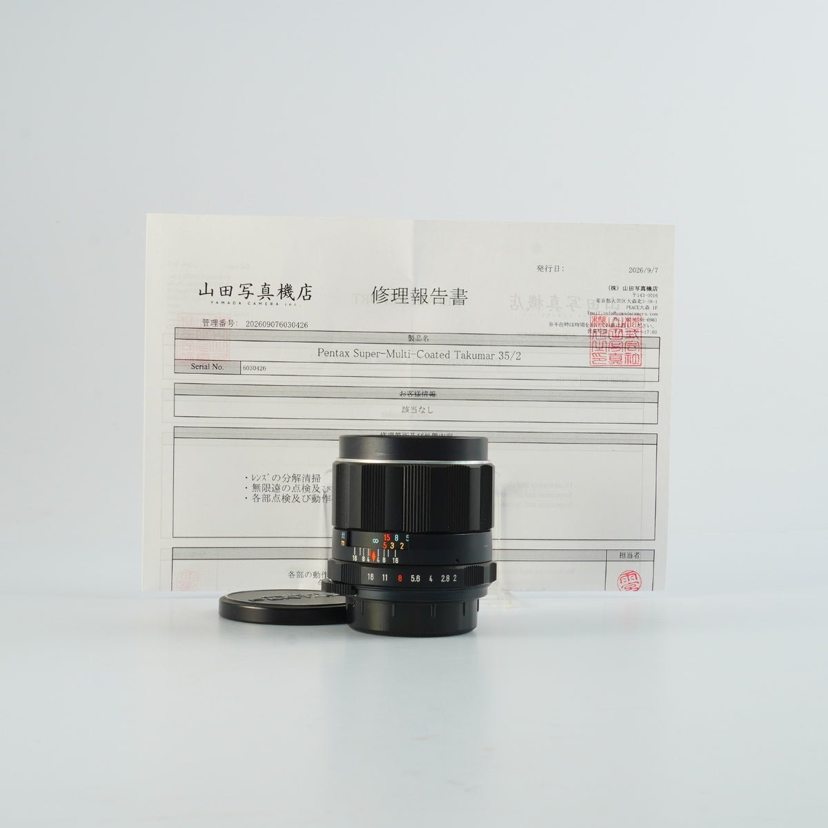 【Serviced】 PENTAX Super-Multi-Coated TAKUMAR 35mm F/2 (M42用) 単焦点レンズ