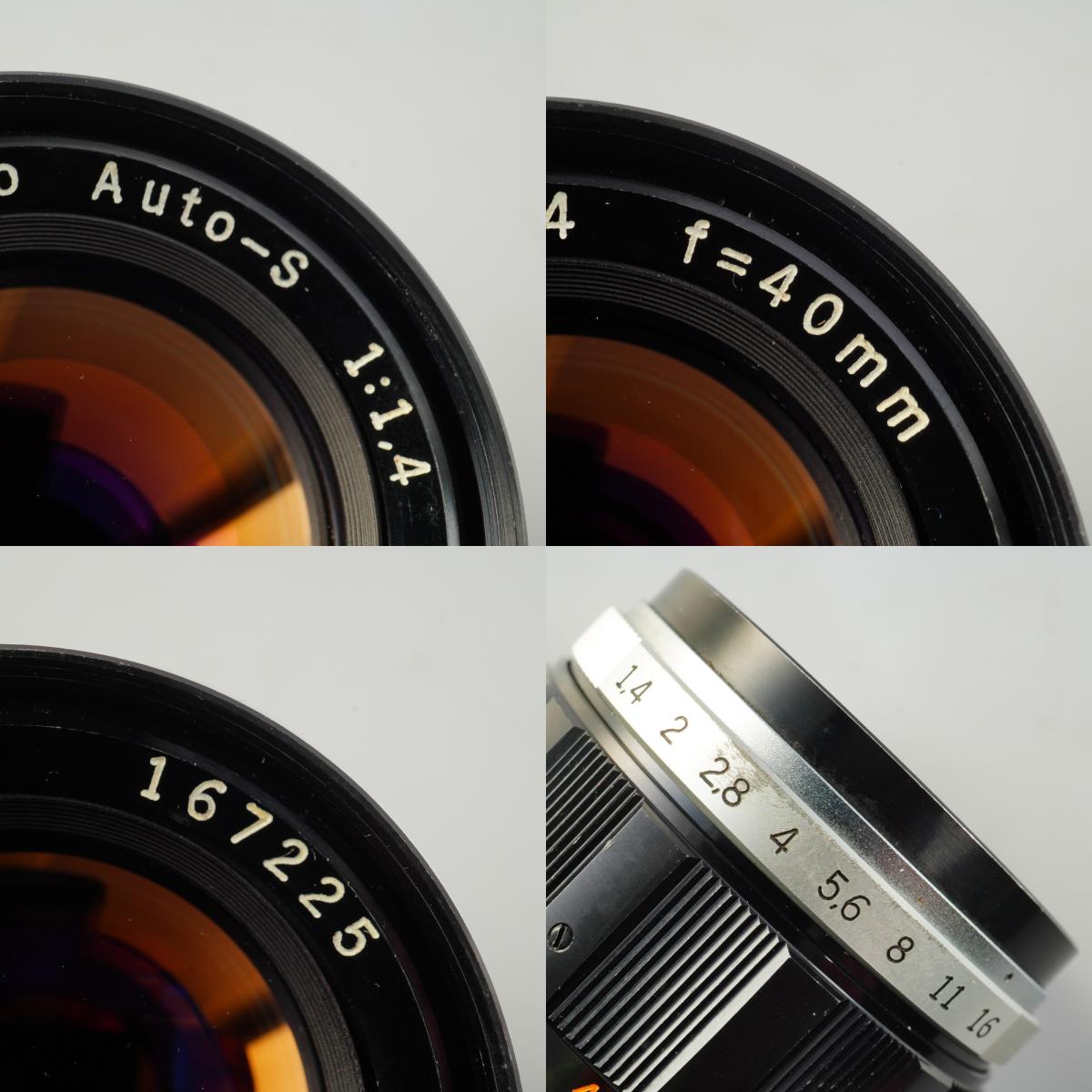 【Serviced】 OLYMPUS G.ZUIKO AUTO-S 40mm F/1.4 for PEN FT / FV / F 単焦点レンズ
