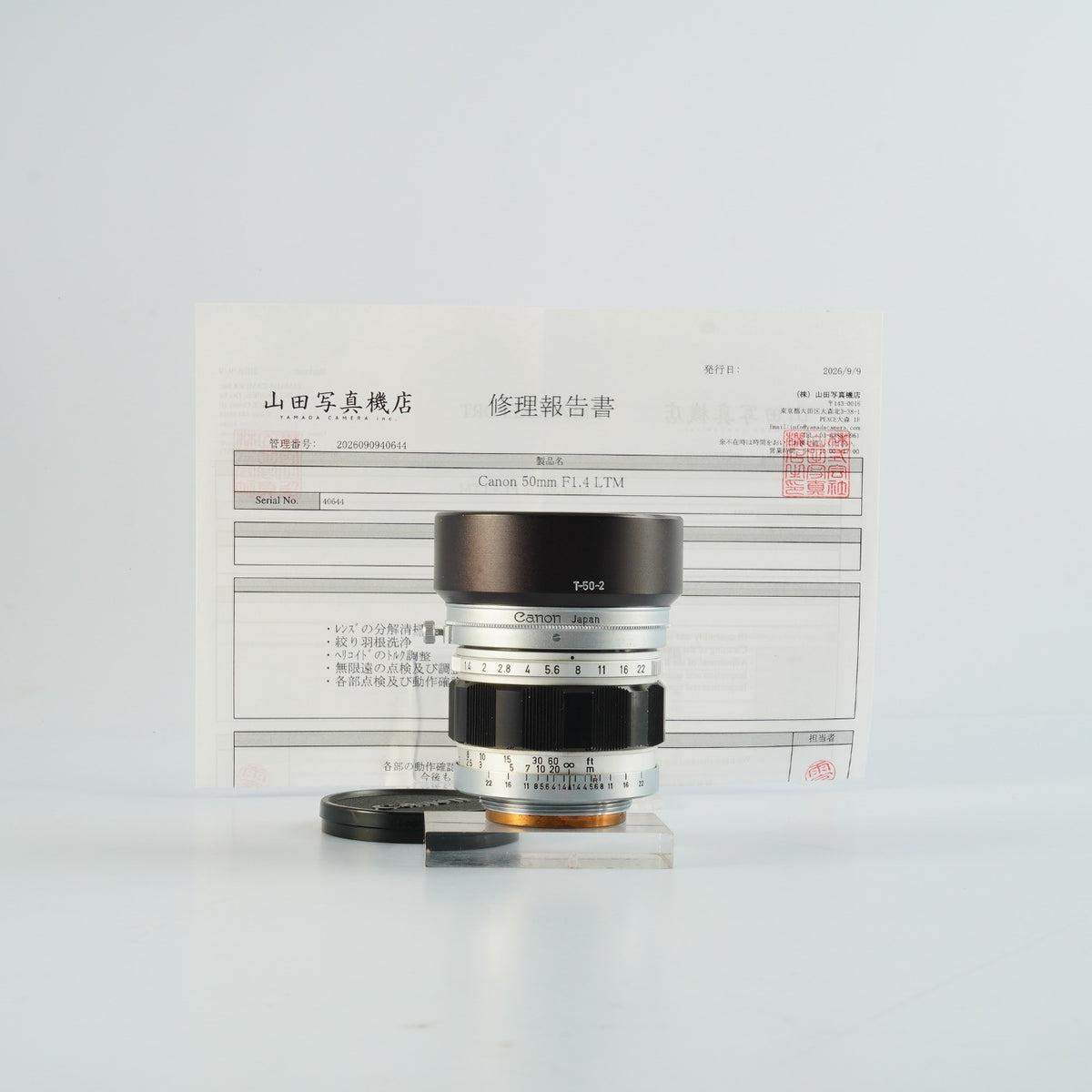 【Serviced】 Canon 50mm F/1.4 LTM 単焦点レンズ