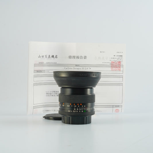 【Serviced】 CONTAX Carl Zeiss Distagon T* 35mm F/2.8 MMJ 単焦点レンズ