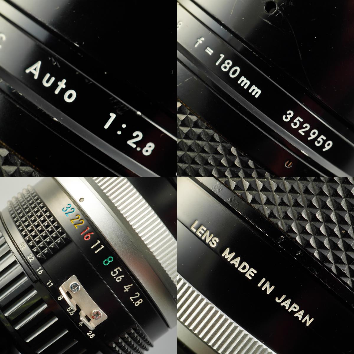 【Serviced】 Nikon Ai改 NIKKOR-P.C Auto 180mm F/2.8 単焦点レンズ