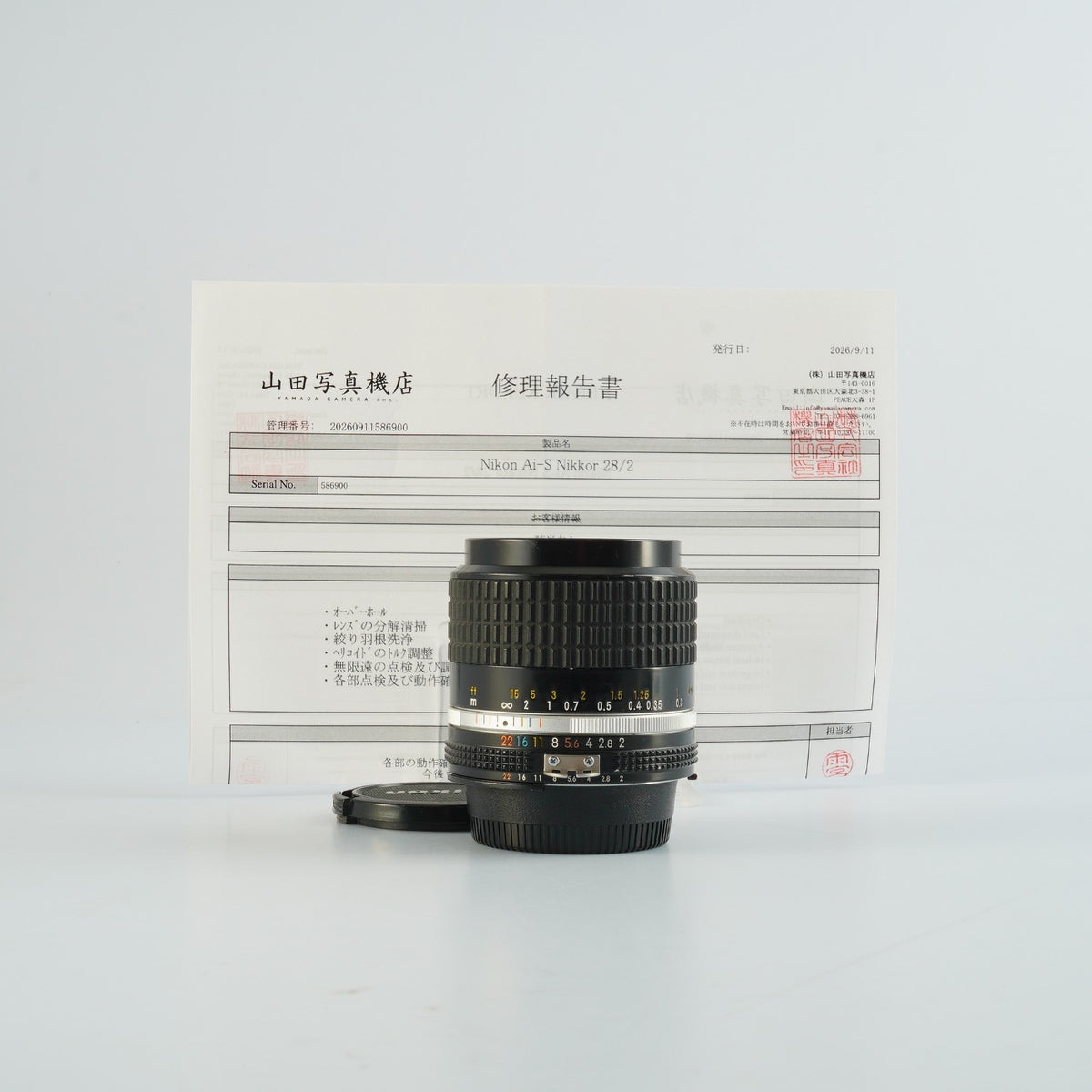 【Overhauled】 Nikon Ai-S NIKKOR 28mm F/2 単焦点レンズ
