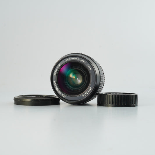 【Serviced】 MINOLTA MD W.ROKKOR 28mm F/2 単焦点レンズ