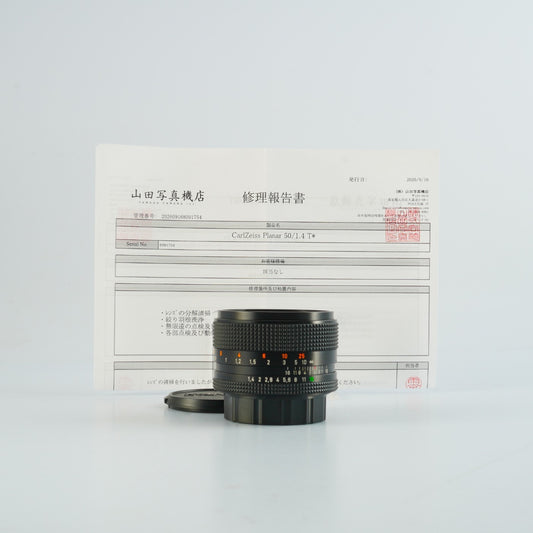 【Serviced】 CONTAX Carl Zeiss Planar T* 50mm F/1.4 MMJ 単焦点レンズ