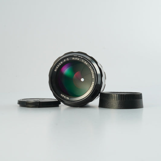 【Serviced】 Nikon 非Ai NIKKOR-P.C Auto 105mm F/2.5 単焦点レンズ