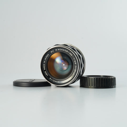 【Serviced】 MINOLTA MC W.ROKKOR-HG 35mm F/2.8 単焦点レンズ
