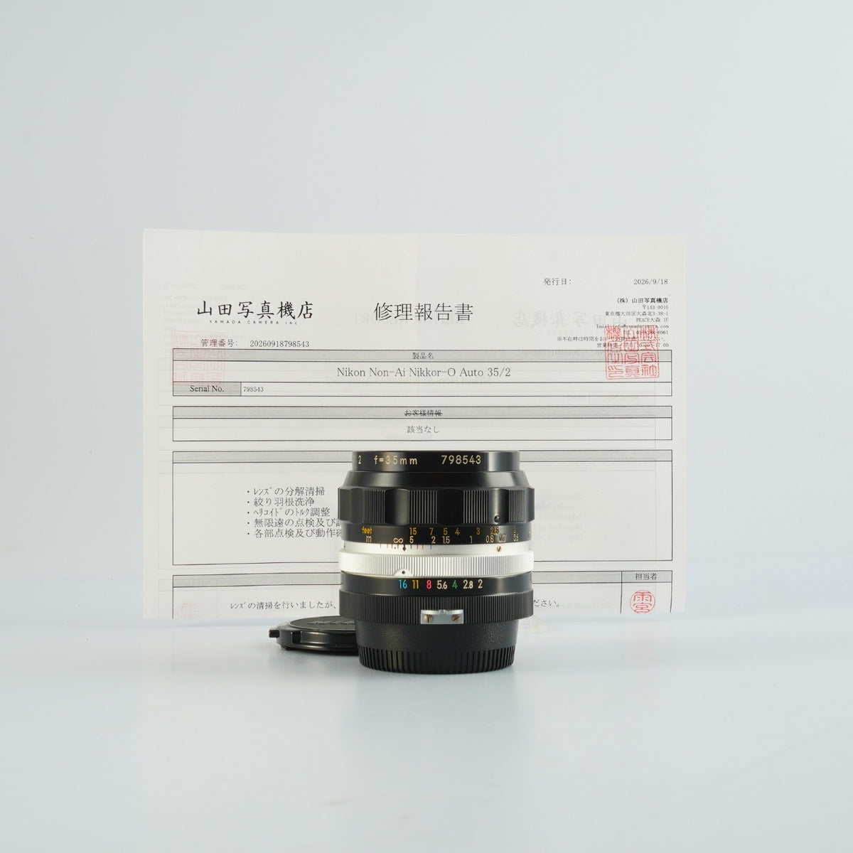 【Serviced】 Nikon 非Ai Nikkor-O Auto 35mm F/2 単焦点レンズ