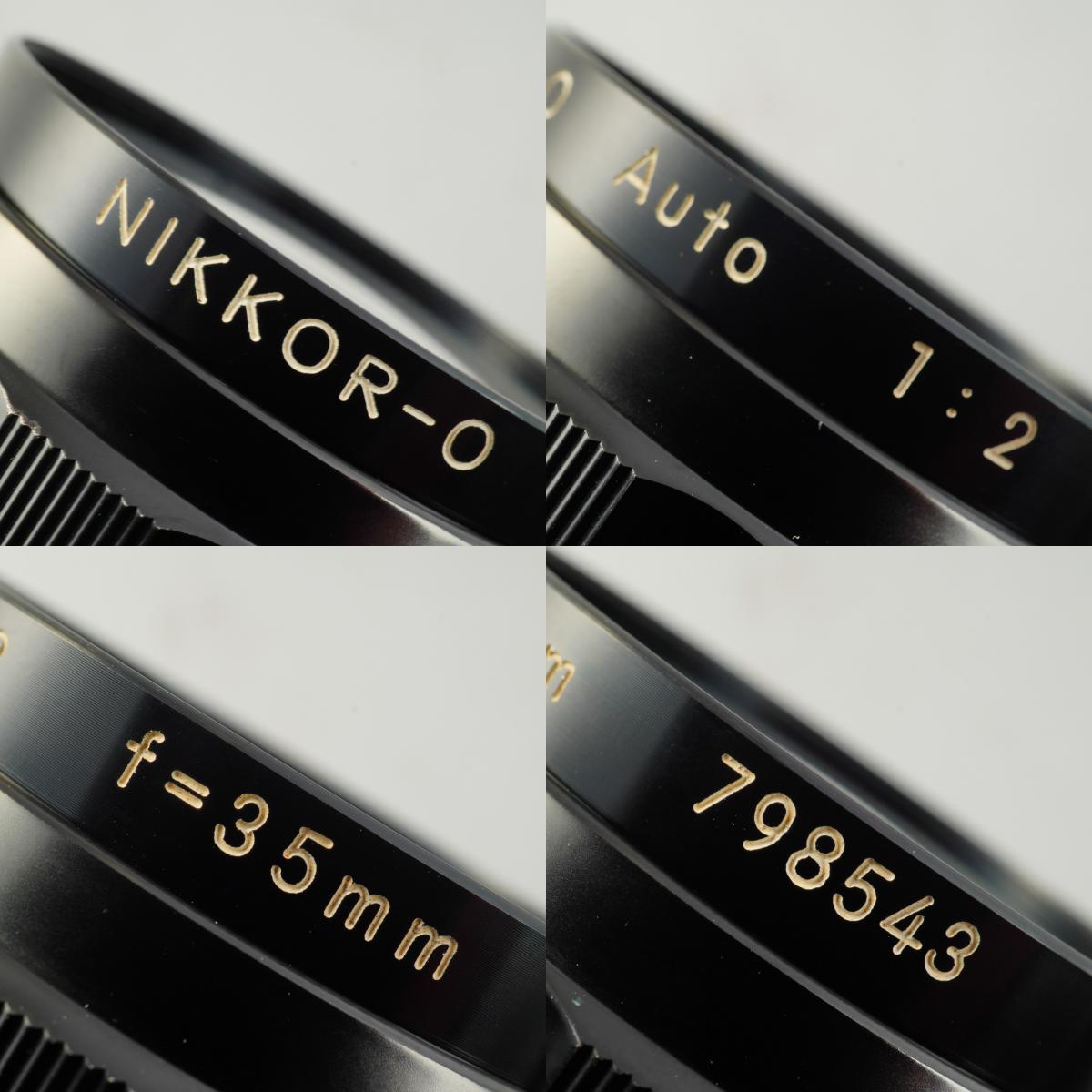 【Serviced】 Nikon 非Ai Nikkor-O Auto 35mm F/2 単焦点レンズ