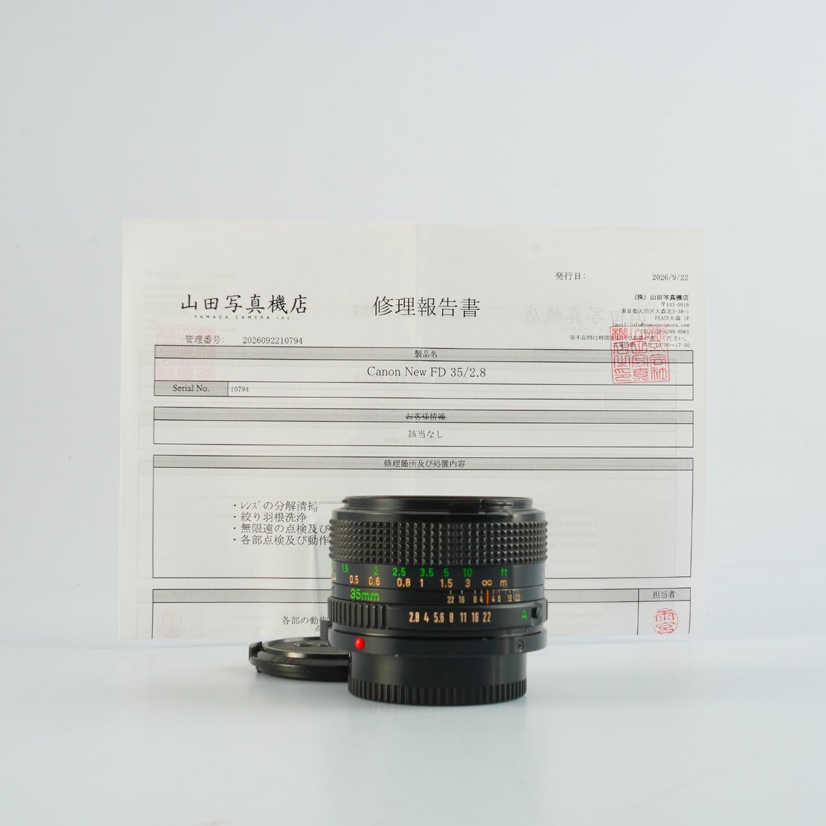 【Serviced】 Canon New FD 35mm F/2.8 単焦点レンズ