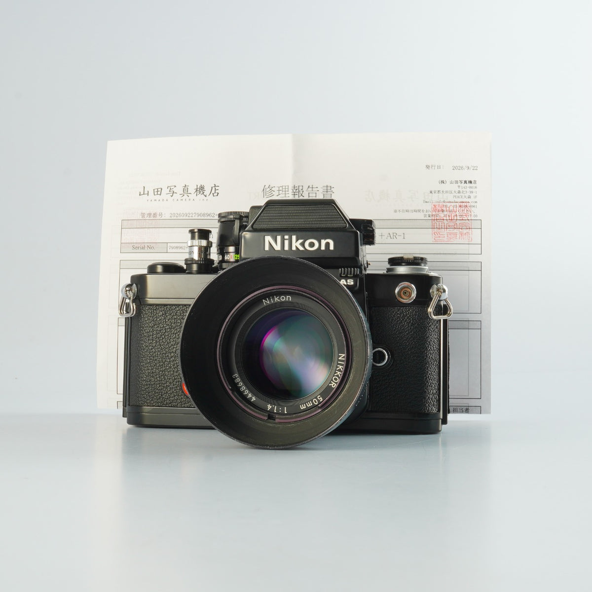 【Overhauled】 Nikon F2 Photomic AS DP-12 Black + Ai NIKKOR 50mm F/1.4 + AR-1 MF フィルム一眼レフカメラ