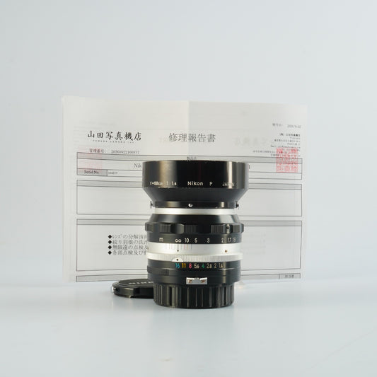 【Serviced】 Nikon 非Ai Nikkor-S Auto 5.8cm 58mm F/1.4 PAT PEND 単焦点レンズ