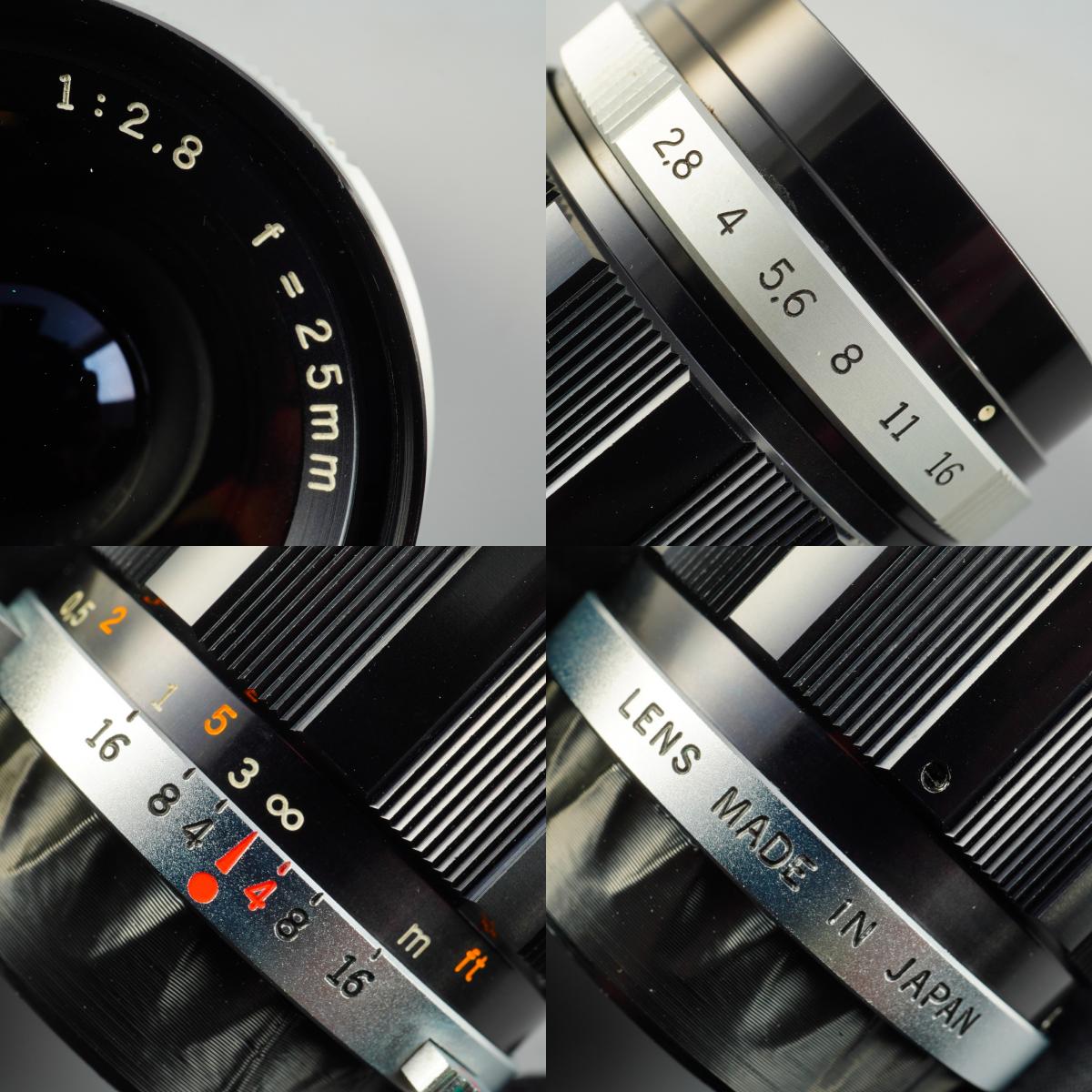 【Serviced】 OLYMPUS G.ZUIKO AUTO-W 25mm F/2.8 for PEN FT / FV / F 単焦点レンズ