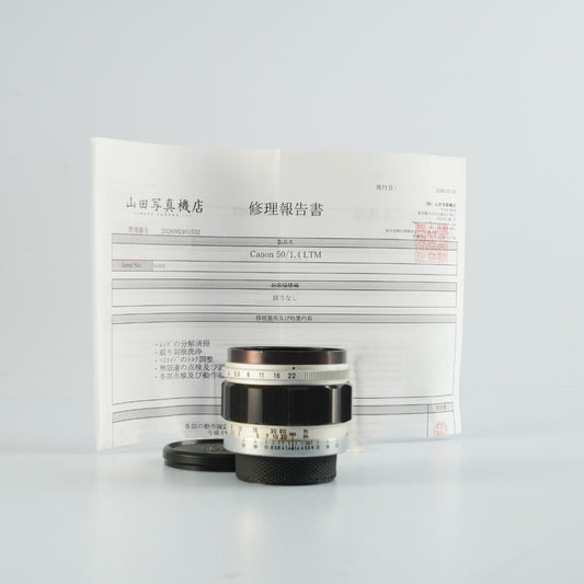 【Serviced】 Canon 50mm F/1.4 LTM 単焦点レンズ