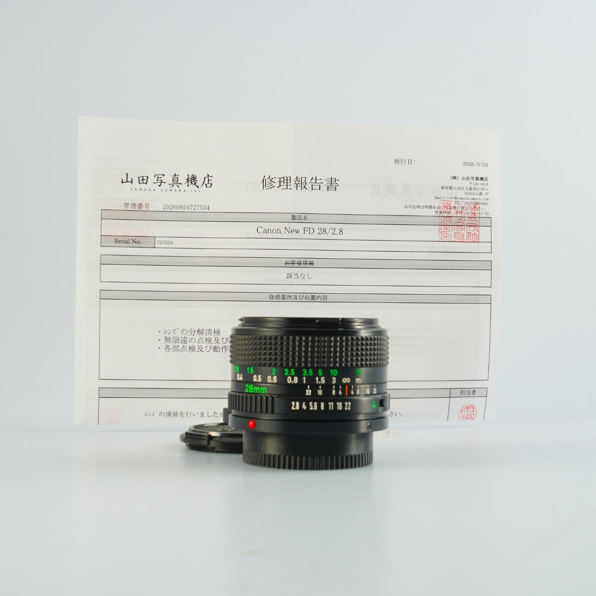 【Serviced】 Canon New FD NFD 28mm F/2.8 単焦点レンズ