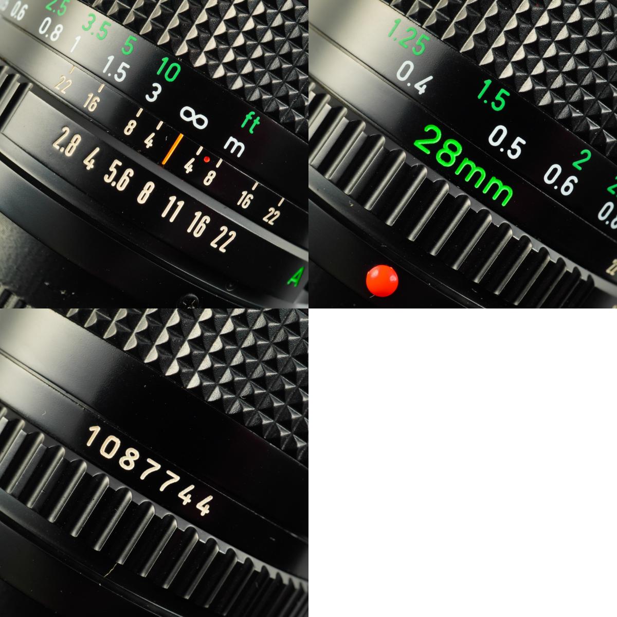 【Serviced】 Canon New FD NFD 28mm F/2.8 単焦点レンズ