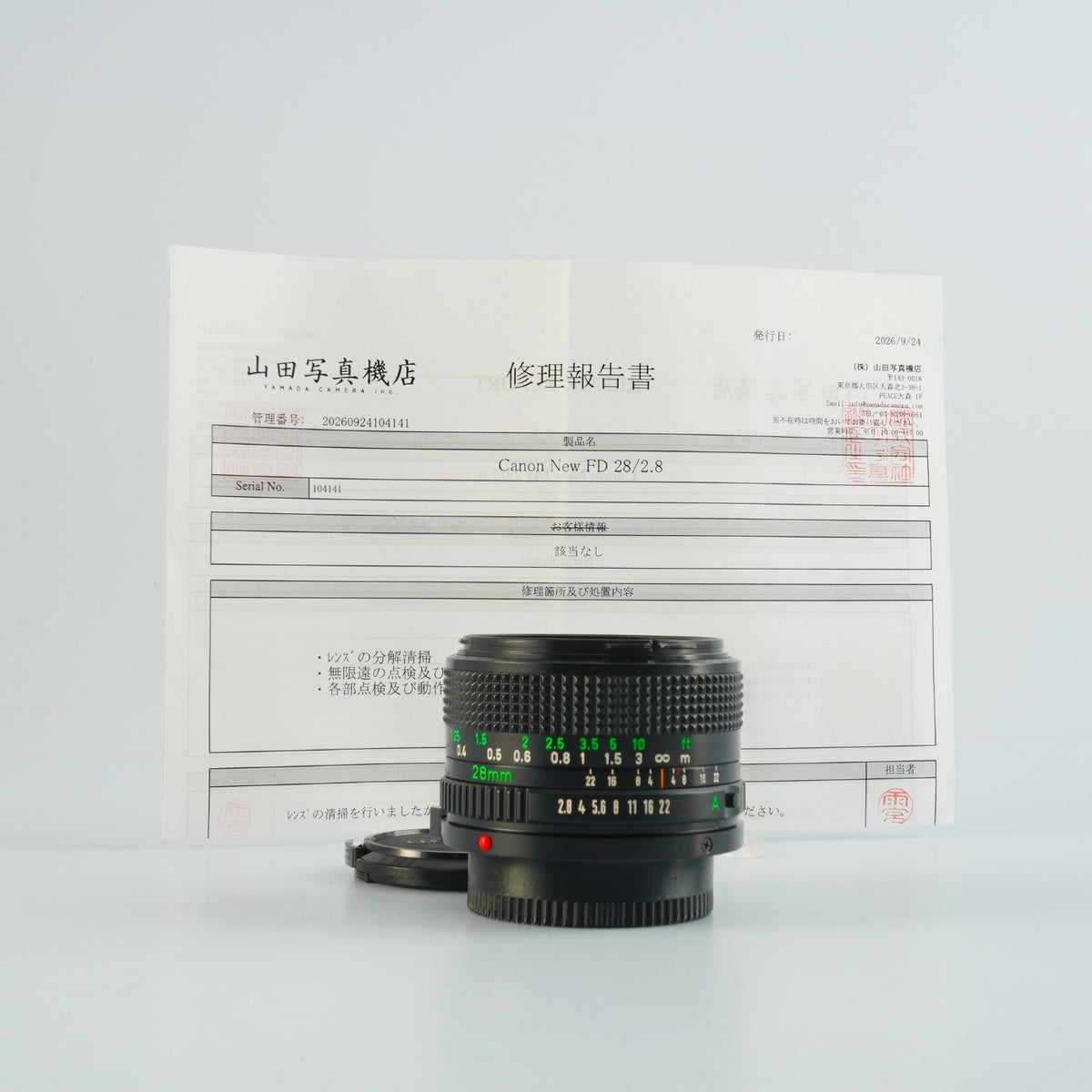 【Serviced】 Canon New FD NFD 28mm F/2.8 単焦点レンズ