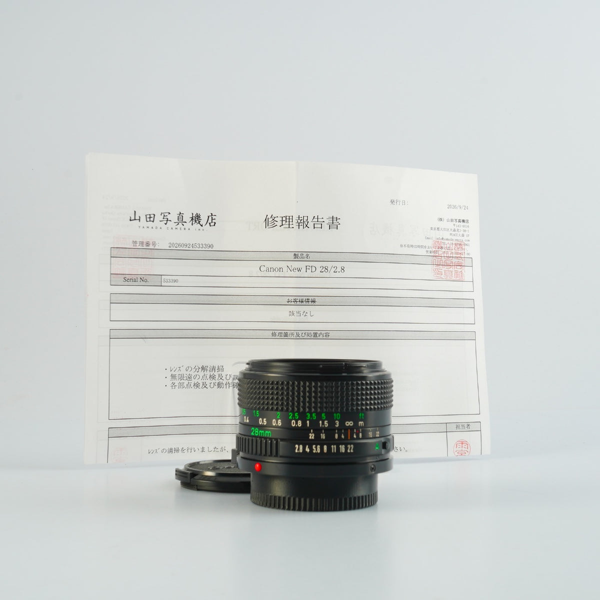 【Serviced】 Canon New FD NFD 28mm F/2.8 単焦点レンズ