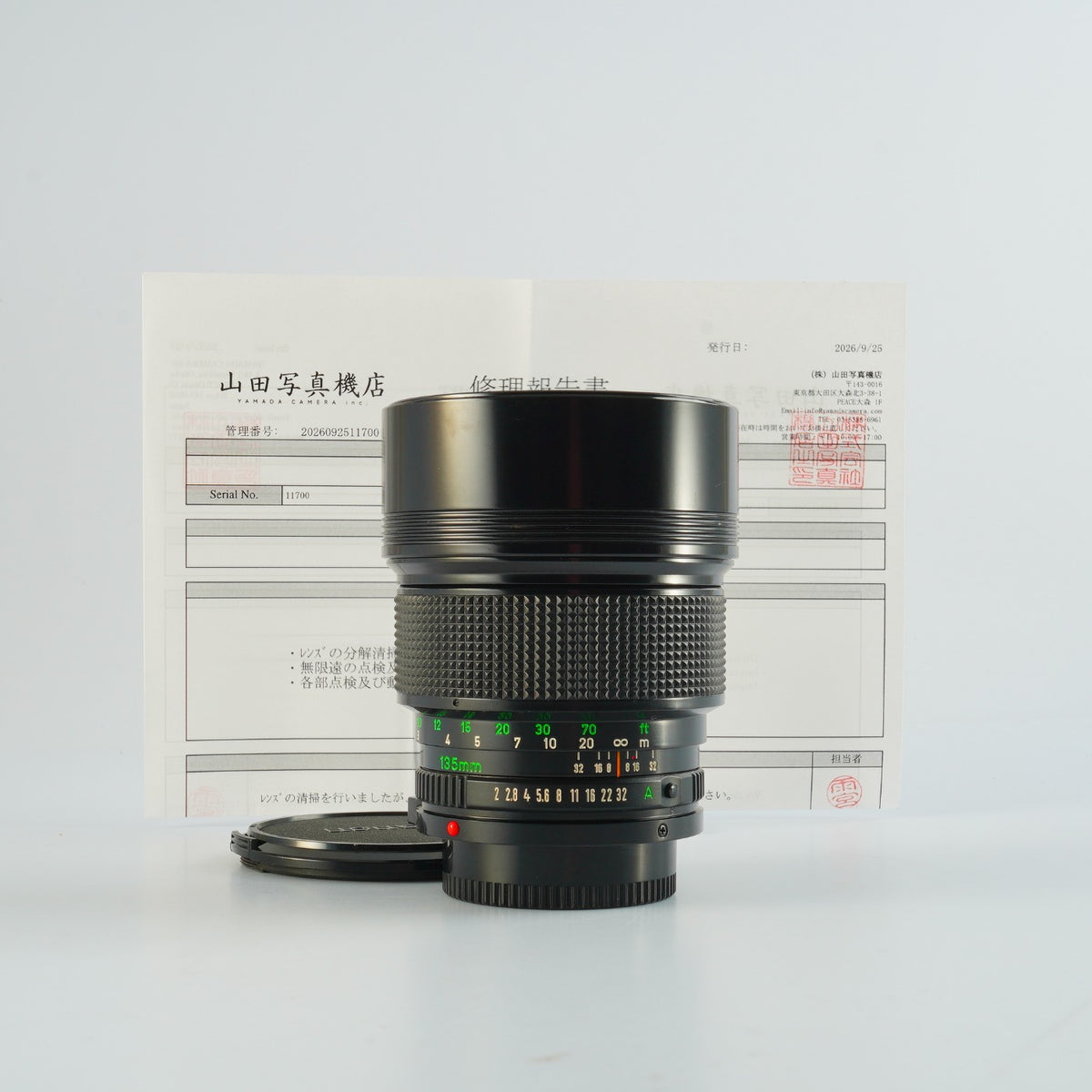 【Serviced】 Canon FD 135mm F/2 単焦点レンズ